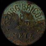 Jeton de ncessit de ½ pfennig mis par Georg Bricout  Metz (57000 - Moselle) - revers