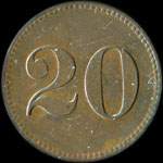 Jeton de ncessit de 20 pfennig mis par Grand Caf Windsor - Metz (57000 - Moselle) - revers