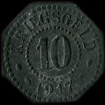 Jeton de ncessit de 10 pfennig mis comme Kriegsgeld 1917  Saarburg i Lothringen (Sarrebourg) - revers