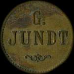 Jeton de ncessit de 12 pfennig mis par G. Jundt  Strassburg (Strasbourg) - avers