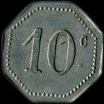 Jeton de ncessit de 10 centimes mis par le Mess des Sous-Officiers du 56e rgiment d'Artillerie - revers