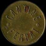 Jeton de nécessité de 50 centimes émis par la Cantine Ferrat du 103e Régiment d'Artillerie Lourde - avers