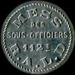 Jeton de ncessit de 10 centimes mis par le Mess des Sous-Officiers du 112e Rgiment d'Artillerie Lourde - avers