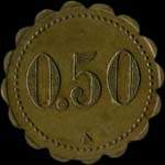 Jeton de ncessit de 50 centimes mis par le Mess des Sous-Officiers de la 21e Demi-Brigade Arienne - revers