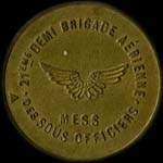 Jeton de ncessit de 1 franc mis par le Mess des Sous-Officiers de la 21e Demi-Brigade Arienne - avers