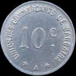 Jeton de ncessit de 10 centimes mis par l'Union des Commerants de Barbaira (11800 - Aude) - avers