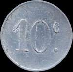 Jeton de ncessit de 10 centimes mis par l'Union des Commerants de Barbaira (11800 - Aude) - revers