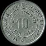 Jeton de nécessité de 10 centimes émis par l'Union Commerciale de Franche-Comté - Besançon (25000 - Doubs) - revers