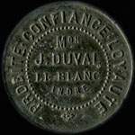 Jeton de nécessité de 25 centimes émis par la Maison Duval à Le Blanc (36300 - Indre) - avers