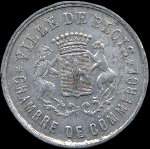 Jeton de nécessité de 5 centimes émis en 1922 par la Chambre de Commerce de Blois (41000 - Loir-et-Cher) - avers