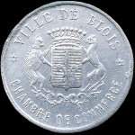 Jeton de nécessité de 10 centimes émis en 1922 par la Chambre de Commerce de Blois (41000 - Loir-et-Cher) - avers