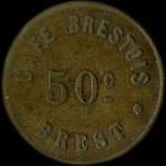 Jeton de ncessit de 50 centimes du Caf Brestois - Brest (29200 - Finistre) - avers