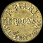 Jeton de nécessité de 10 bons de 0F25C émis par E. Mary - Broons - Caulnes-Yvignac - Broons (22250 - Côtes d'Armor) - avers