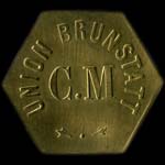 Jeton de nécessité sans valeur indiquée émis par l'Union Brunstatt - C.M (Cerlce Musical) à Brunstatt (68350 - Haut-Rhin) - revers