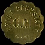 Jeton de nécessité sans valeur indiquée émis par l'Union Brunstatt - C.M (Cerlce Musical) à Brunstatt (68350 - Haut-Rhin) - revers