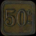 Jeton de 50 centimes mis par le Casino Municipal  Cannes (06150 - Alpes-Maritimes) - revers