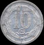 Jeton de 10 centimes du Syndicat des Htels et Cafs de Carpentras (84200 - Vaucluse) - revers