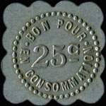Jeton de n�cessit� de 25 centimes �mis par le Bar Magraner - 30 Rue d'Autun � Chalon-sur-Sa�ne (71100 - Sa�ne-et-Loire) - revers