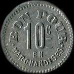 Jeton de n�cessit� de 20 centimes �mis par la Boulangerie La Parisienne � Chalon-sur-Sa�ne (71100 - Sa�ne-et-Loire) - revers
