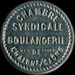 Jeton de n�cessit� de 5 centimes �mis par la Chambre Syndicale Boulangerie � Chalon-sur-Sa�ne (71100 - Sa�ne-et-Loire) - avers