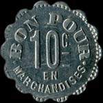 Jeton de n�cessit� de 10 centimes �mis par La Dijonnaise Labry � Chalon-sur-Sa�ne (71100 - Sa�ne-et-Loire) - revers