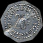 Jeton de n�cessit� de 25 centimes �mis par La Dijonnaise Labry � Chalon-sur-Sa�ne (71100 - Sa�ne-et-Loire) - revers