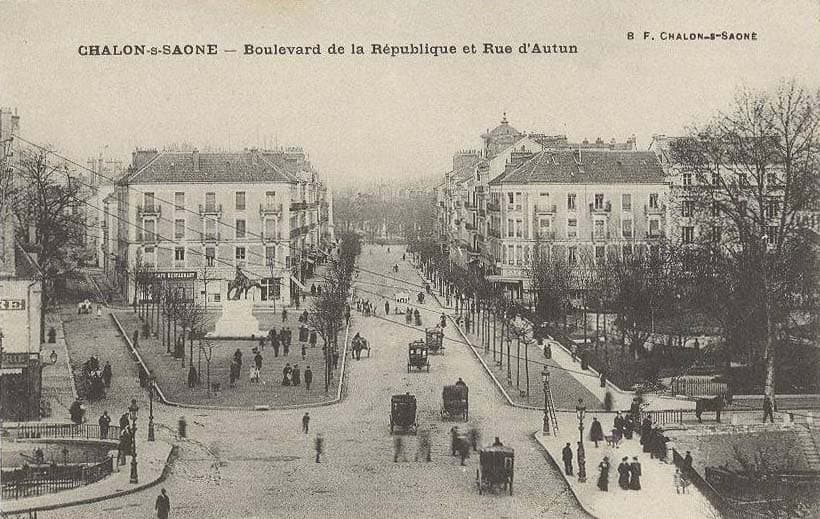 Chalon-sur-Sa�ne (71100 - Sa�ne-et-Loire) - Boulevard de la R�publique et Rue d'Autun