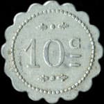 Jeton de n�cessit� de 10 centimes �mis par le Caf� Demangeon � Chalon-sur-Sa�ne (71100 - Sa�ne-et-Loire) - revers