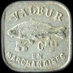 Jeton de 5 centimes des Produits Flix Potin - Bouillin  Chlon-Tournus-Chagny (71100 - Sane-et-Loire) - revers