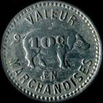 Jeton de 10 centimes des Produits Flix Potin - Bouillin  Chlon-Tournus-Chagny (71100 - Sane-et-Loire) - revers
