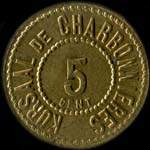 Jeton de 5 centimes du Kursaal de Charbonnires  Charbonnires-les-Bains (69260 - Rhne) - avers