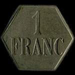 Jeton de 1 franc des Forges & Clouteries des Ardennes à Charleville-Mézières (08000 - Ardennes) - revers