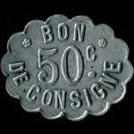 Jeton de 50 centimes de la Cantine E. Barge du 91e R.I. à Charleville-Mézières (08000 - Ardennes) - revers