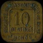 Jeton de 10 centimes de la Société de Consommation de l'Est - Mohon à Charleville-Mézières (08000 - Ardennes) - avers
