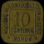 Jeton de 10 centimes de la Société de Consommation de l'Est - Mohon à Charleville-Mézières (08000 - Ardennes) - revers