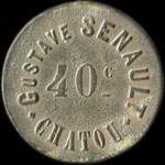 Jeton de 40 centimes de Gustave Senault - Chatou (78400 - Yvelines) - avers