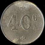 Jeton de 40 centimes de Gustave Senault - Chatou (78400 - Yvelines) - revers