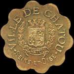Jeton de 5 centimes 1918 de la Ville de Chatou (78400 - Yvelines) - avers