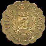 Jeton de 25 centimes 1918 de la Ville de Chatou (78400 - Yvelines) - avers