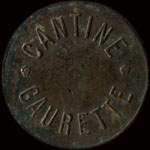 Jeton de 50 centimes de la Cantine Caurette, Quartier Rapp du 152e Régiment d'Infanterie - avers