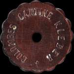 Jeton de Cantine rond lob trou peint en rouge - mis par Klber Colombes  Colombes (92700 - Hauts-de-Seine) - avers