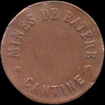 Jeton de 5 centimes des Mines de Batère - Cantine à Corsavy (66150 - Pyrénées-Orientales) - avers