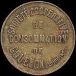 Jeton de 10 centimes de la Soci�t� Coop�rative de Consommation de Cou�ron (44220 - Loire-Atlantique) - avers