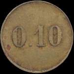 Jeton de 10 centimes de la Soci�t� Coop�rative de Consommation de Cou�ron (44220 - Loire-Atlantique) - revers