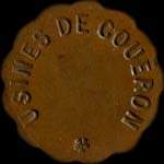 Jeton de 10 centimes type 3 des Usines de Cou�ron (44220 - Loire-Atlantique) - avers