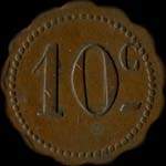 Jeton de 10 centimes type 5 des Usines de Cou�ron (44220 - Loire-Atlantique) - revers