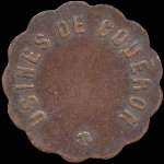 Jeton de 10 centimes type 6 des Usines de Cou�ron (44220 - Loire-Atlantique) - avers
