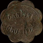 Jeton de 1 franc émis par la Cantine Crubillé à Saint-Lô (50000 - Manche) - avers