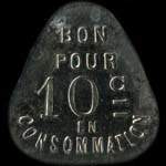 Jeton de 10 centimes du Caf Girard  Craintilleux (42210 - Loire) - revers