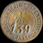 Jeton de 2 Kg (rond) �mis par la Boulangerie Coop�rative � Cransac-les-Thermes (12110 - Aveyron) - avers